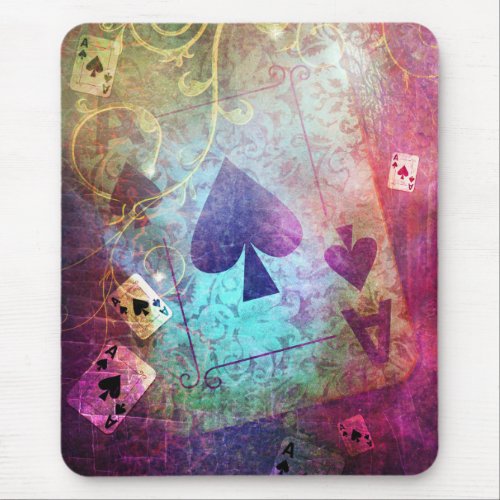 Pretty Alice in Wonderland Inspired Ace of Spades Mouse Pad