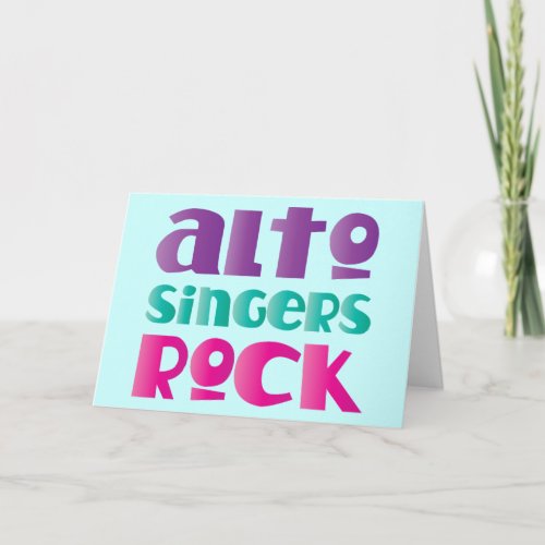 Pretty Alto Singers Rock Gift Card
