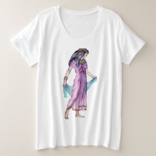 Pretty Ancient Egyptian Lady Purple Dress Scarf Plus Size T-Shirt