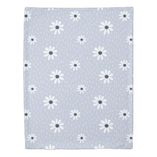 Pretty and cute floral pattern in blue for her duvet cover