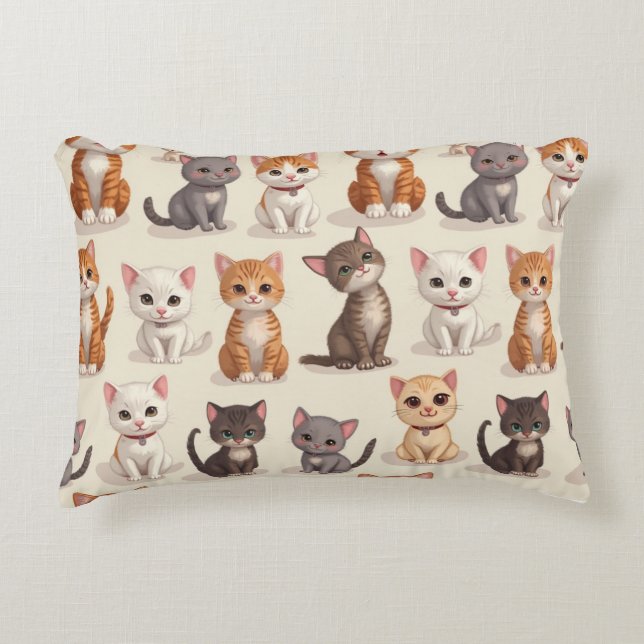 Pretty and cute kitten pillow (Front)