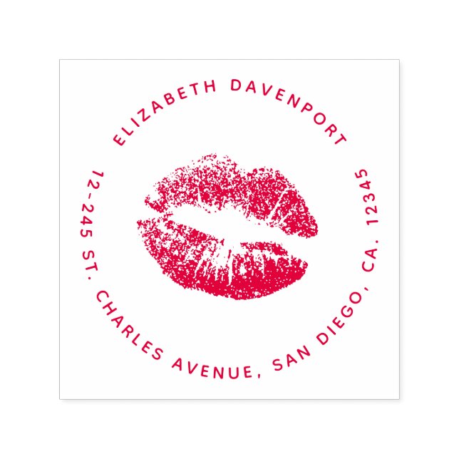 Pretty and Glamorous Lips Self-inking Stamp (Design)