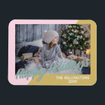 Pretty and Modern Geometric Happy Holidays Photo Magnet<br><div class="desc">Add some with this Pretty and Modern Geometric Happy Holidays Photo Magnet,  personalized with your favorite photo.</div>