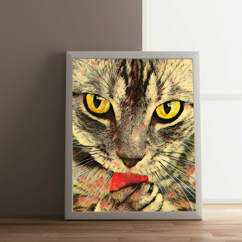 Pretty and simple cat poster