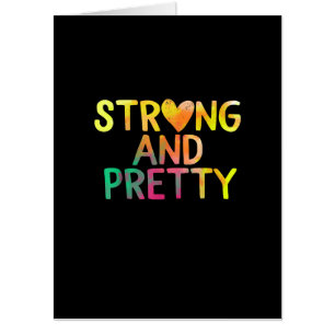Pretty And Strong Woman Gym Workout Fitness Card