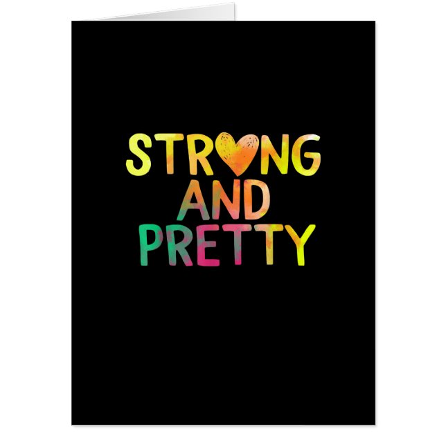 Pretty And Strong Woman Gym Workout Fitness Card (Front)