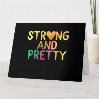 Pretty And Strong Woman Gym Workout Fitness Card
