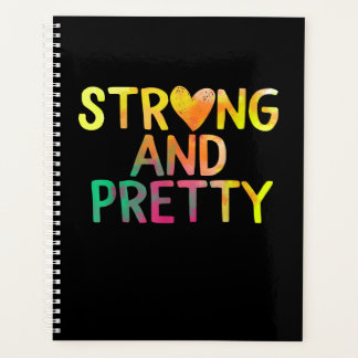 Pretty And Strong Woman Gym Workout Fitness Planner