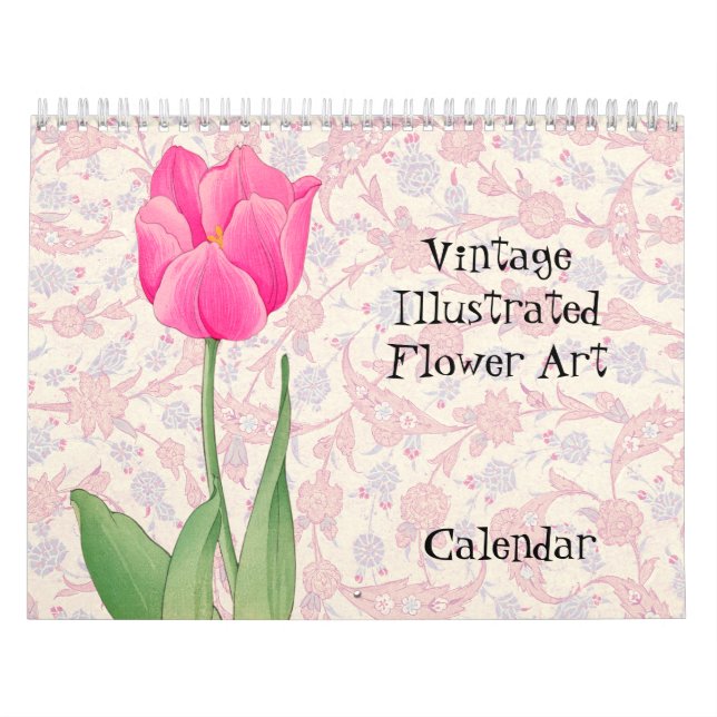 Pretty and Vintage Flower Art Calendar (Cover)