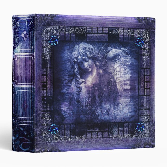Pretty Angel Ancient Tome Fantasy Magic Book 3 Ring Binder (Front/Spine)