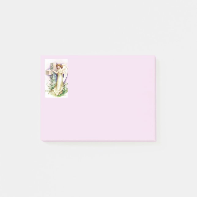 Pretty Angel And Cross Post-it Notes (Front)