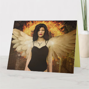 PRETTY ANGEL GIRL ART FANTASY BIRTHDAY CARDS