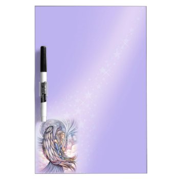 Pretty Angel Purple Fantasy Dry Erase Board by robmolily at Zazzle