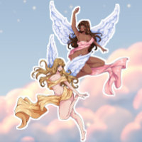 Pretty Angels Sticker