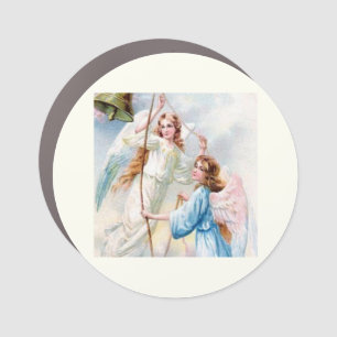 Pretty Angels With Bell Car Magnet