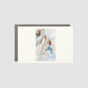 Pretty Angels With Bell Car Magnet