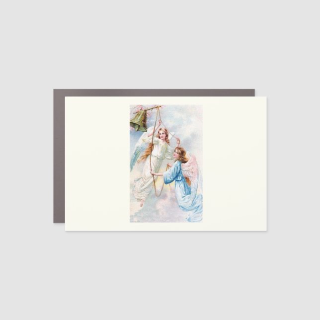 Pretty Angels With Bell Car Magnet (Front)