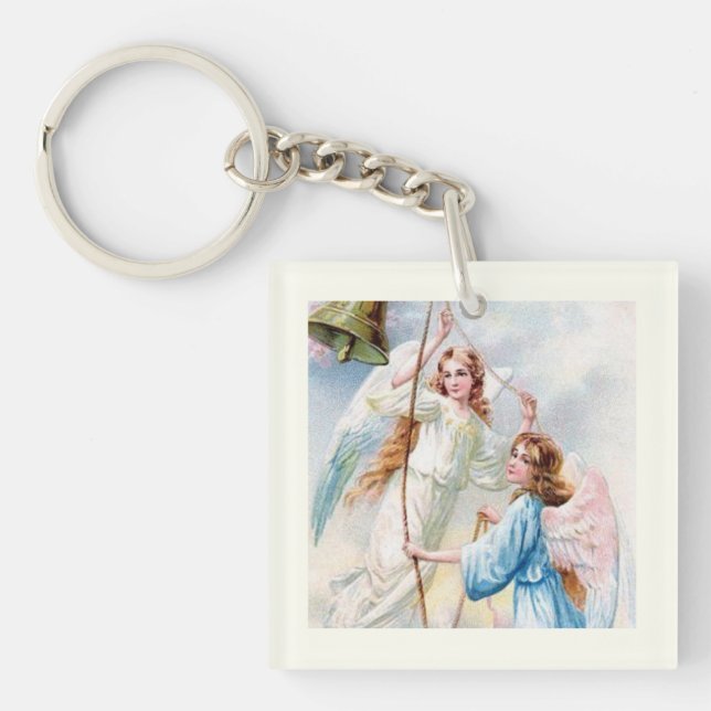 Pretty Angels With Bell Keychain (Front)