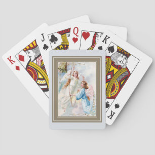Pretty Angels With Bell Poker Cards
