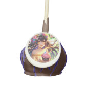 Pretty Anime Girl Birthday  Cake Pops (Front)