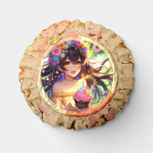 Pretty Anime Girl Birthday Reese's Peanut Butter Cups