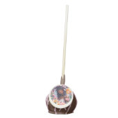 Pretty Anime Girl of Color Birthday Cake Pops (Front)
