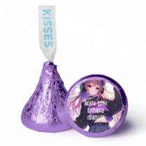 Pretty Anime Girl Personalized Birthday Hershey®'s Kisses®