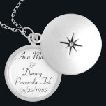 Pretty Anniversary Locket Necklace<br><div class="desc">Anniversaries are wonderful days to celebrate. This locket celebrates that day in which lives were changed... the day of the marriage. Customizable. By Sharon Lee Hudson.</div>