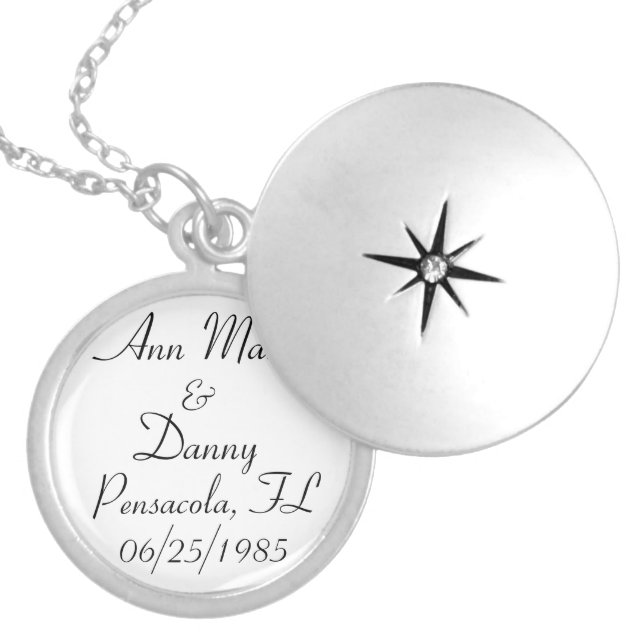 Pretty Anniversary  Locket Necklace (Front)