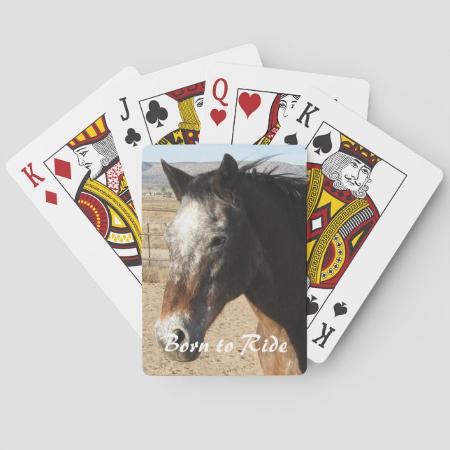 Pretty Appaloosa Horse - Western Poker Cards (Back)