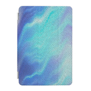 Pretty Aqua Blue Purple Pastel Mosaic Tiles iPad Mini Cover