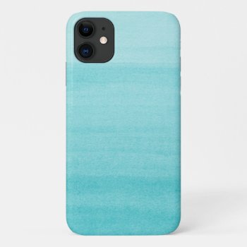 Pretty Aqua Blue Watercolor Ombre Pattern Iphone 11 Case by blueskywhimsy at Zazzle