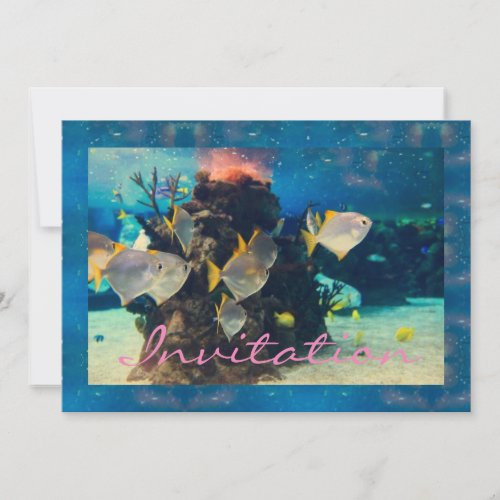 Pretty Aquarium Fish Invitation