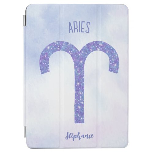 Pretty Aries Astrology Sign Personalized Purple iPad Air Cover