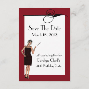 Pretty Art Deco Birthday Save the Date
