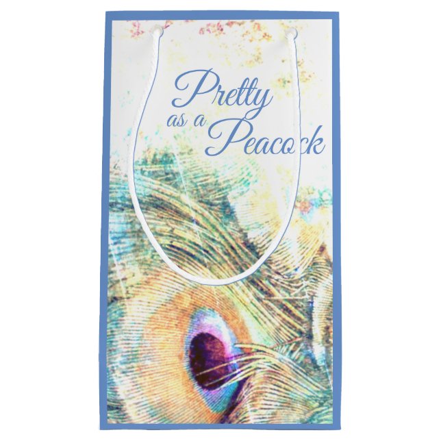 Pretty as a peacock gift bag (Front)