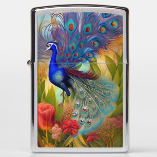 Pretty as A Peacock Zippo Lighter