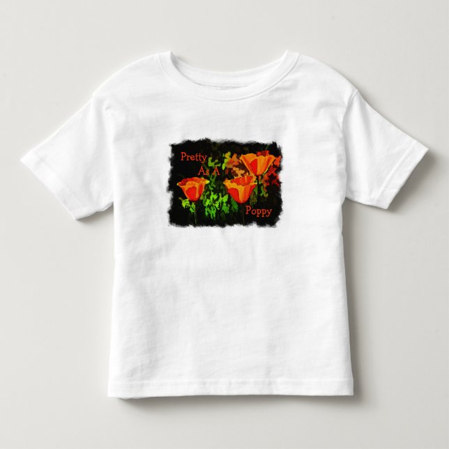 Pretty As A Poppy Toddler T-shirt (Front)