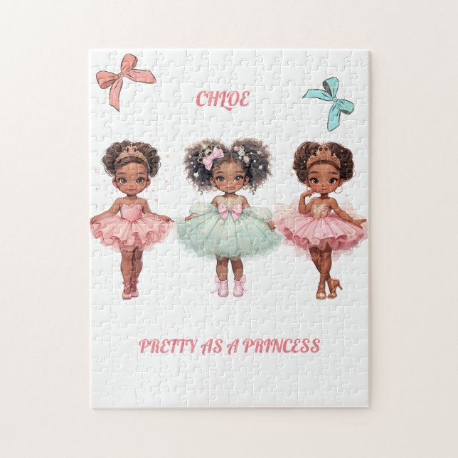 "PRETTY AS A PRINCESS" PERSONALIZED JIGSAW PUZZLE (Vertical)