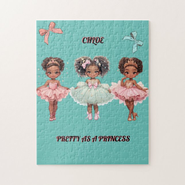 "PRETTY AS A PRINCESS" PERSONALIZED JIGSAW PUZZLE (Vertical)