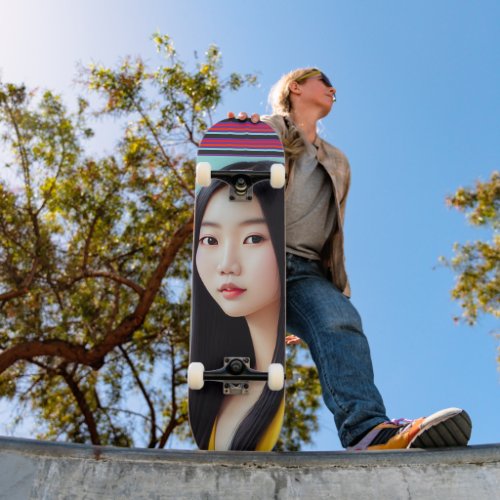 PRETTY ASIAN GIRL ART SKATEBOARDS