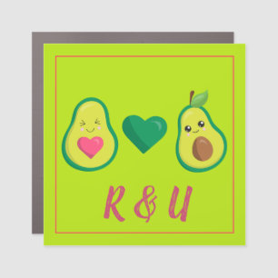 Pretty Avocados Couple Car Magnet