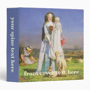 Pretty Baa Lambs by Ford Madox Brown 3 Ring Binder