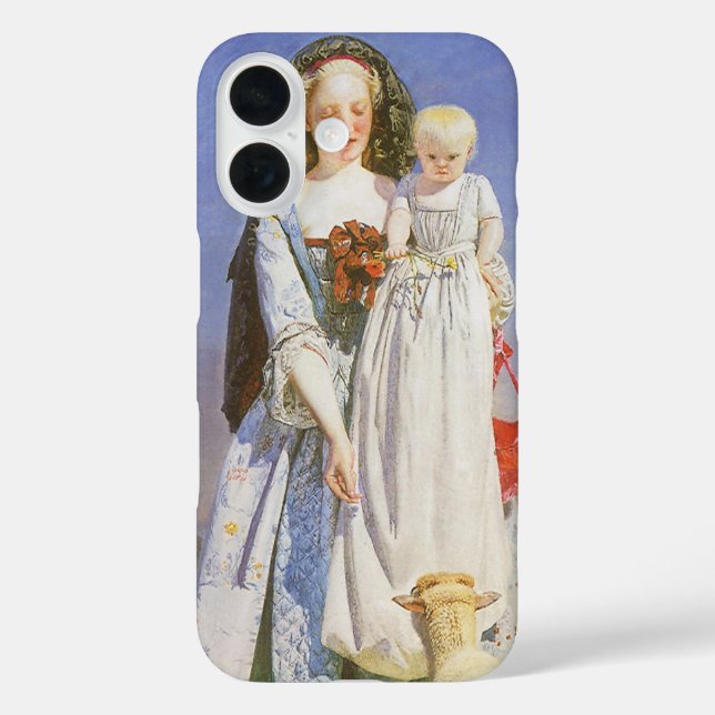 Pretty Baa Lambs by Ford Madox Brown Case-Mate iPhone Case (Back)