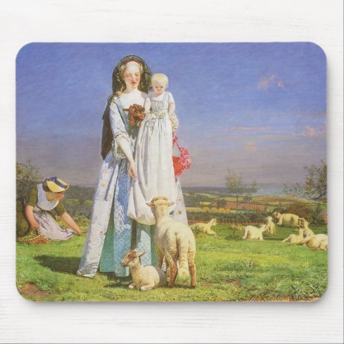 Pretty Baa Lambs by Ford Madox Brown Mouse Pad