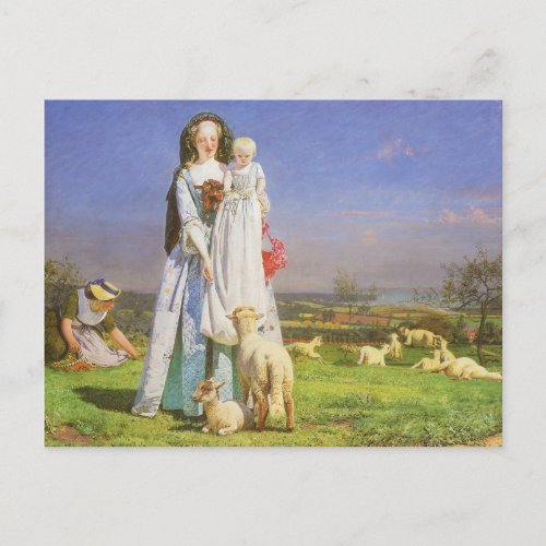 Pretty Baa Lambs by Ford Madox Brown Postcard