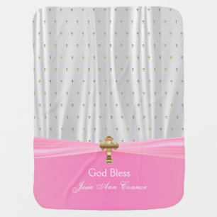 Pretty Baby Christening   Baptism   Personalize Blanket