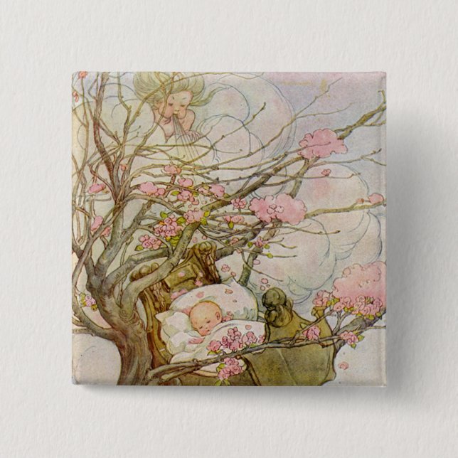 Pretty Baby Girl Pinback Button (Front)