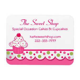 Pretty Bakery Business Card Magnet