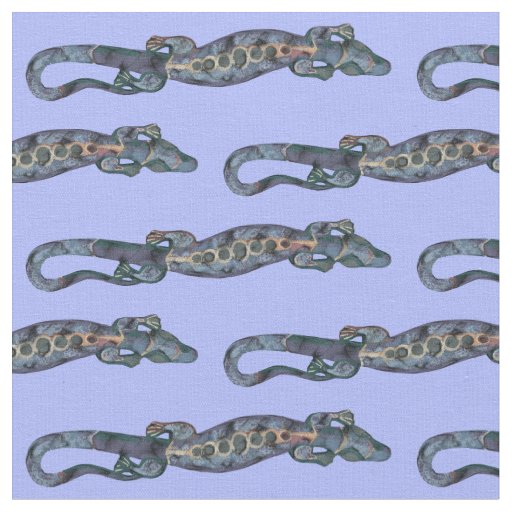 Pretty BALI LIZARD Design blue + your ideas Fabric